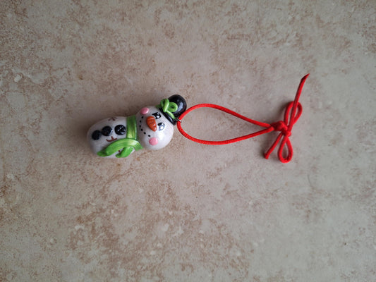 Christmas clay cute snowman ornament / snow man ornament / polymer clay snowman ornament / polymer clay christmas ornament