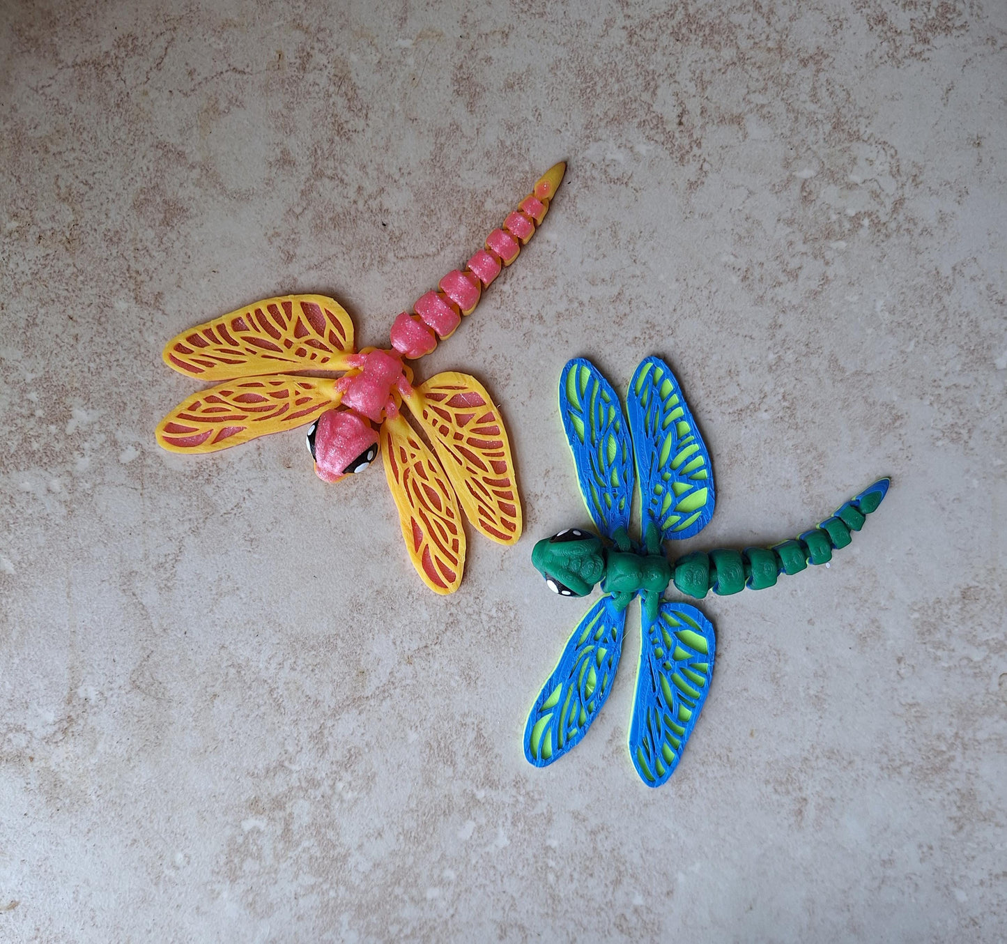3D articulated dragonfly insect bug / 3d printed dragonfly animals / 3d dragon fly knick knack Fidget figurines