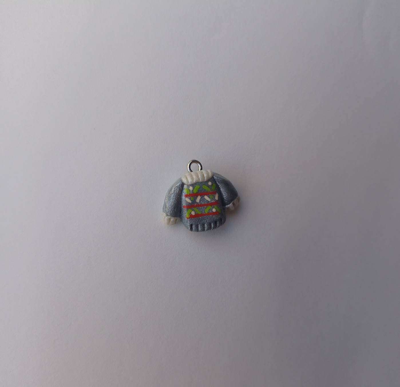 Kawaii winter sweater charm set / polymer clay sweater charms /  Christmas jewelry charms / ugly Christmas sweater charm