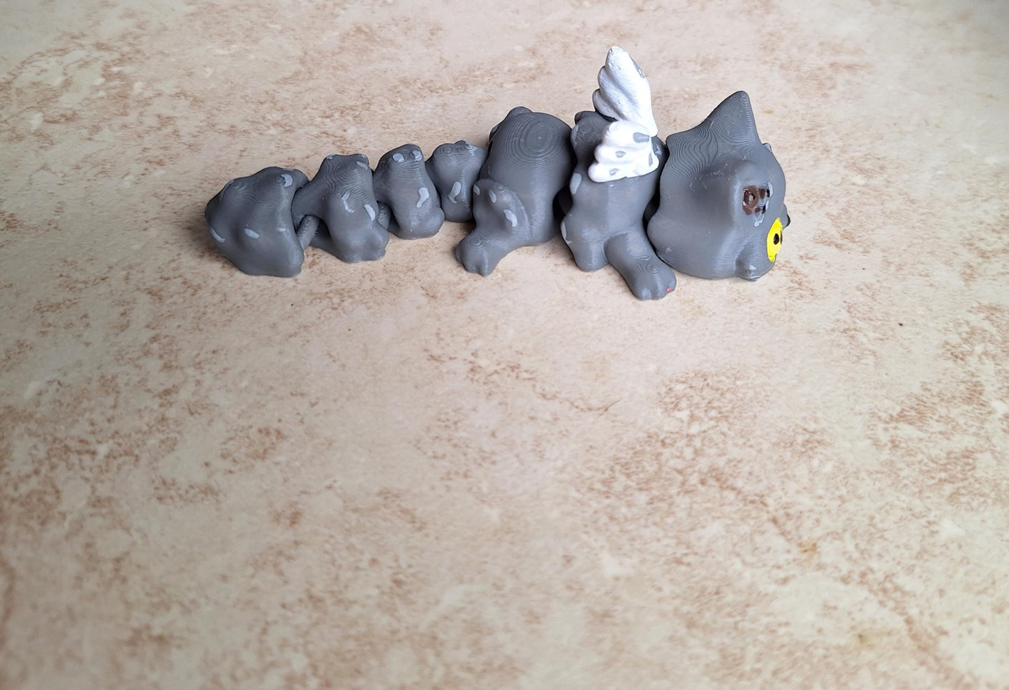 3D articulated cat owl / 3d printed kitty owl  / 3d printed animals owl meowl figurine knick knack Fidget
