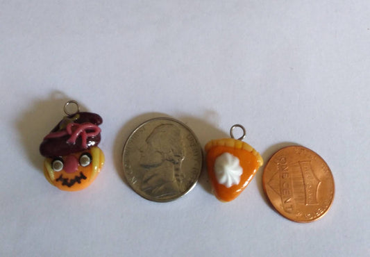 Thanksgiving charms set / polymer clay Thanksgiving charms /  Christmas jewelry charms / holiday charms