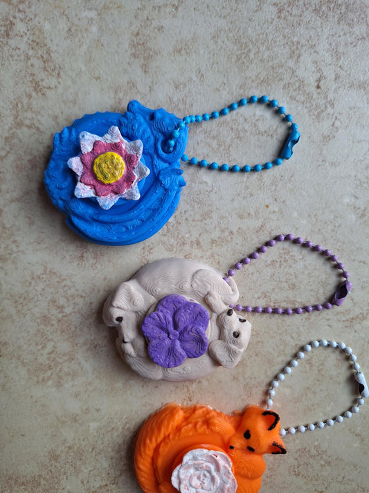 3D printed Fidget spinner keychains / 3d printed dog fox dragon keychain / 3d printed animals figurine knick knack Fidget keychain