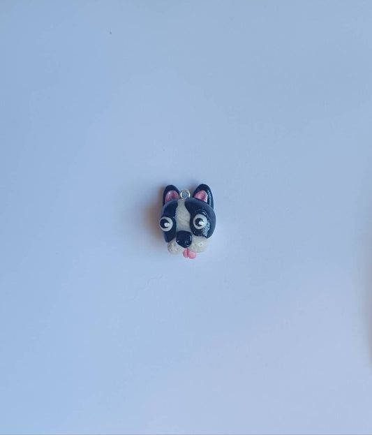 Kawaii french bulldog charms / polymer clay frenchie charms / kawaii animal puppy charms / kawaii French bulldog jewelry charms