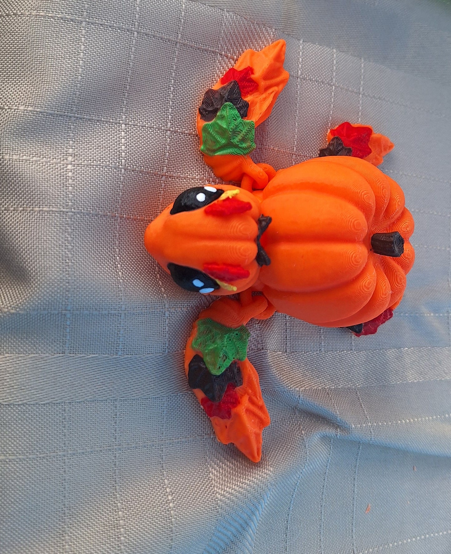 3D articulated orange autumn leaf pumpkin turtle / 3d printed turtle animals / fall leaf autumn pumpkin turtle knick knack Fidget figurines