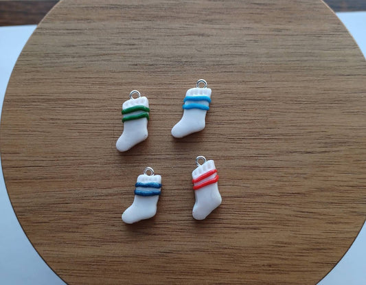 Kawaii sock charms / polymer clay tube sock charms / kawaii animal charms / kawaii sock stocking jewelry