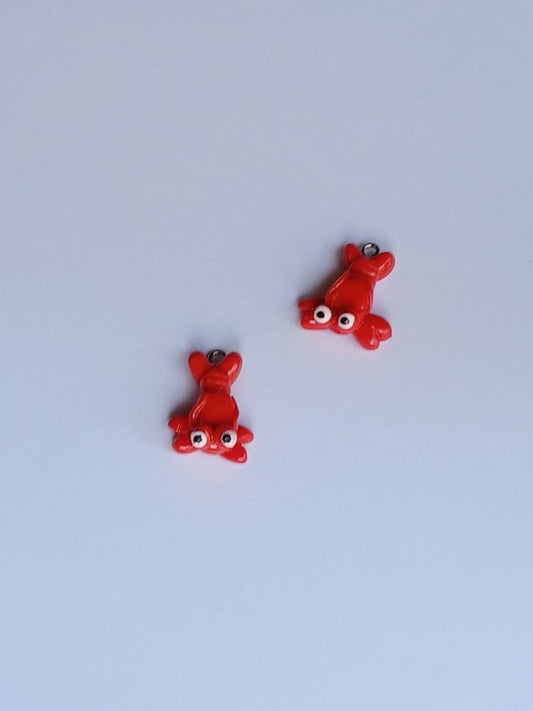 Kawaii lobster charms / polymer clay lobster charms / kawaii animal charms / kawaii lobster jewelry