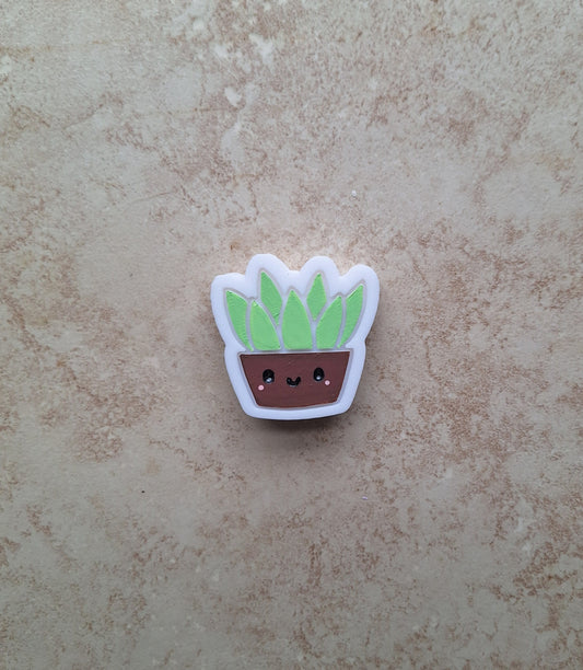 3D printed succulent plant straw buddy charm tumbler accessories / tumbler charm straw buddy / kawaii succulent straw topper charm