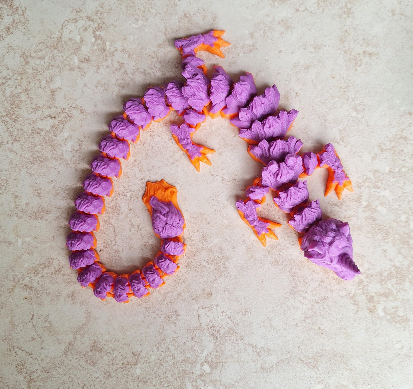 3D articulated alicorn dragon / 3d printed dragon animals / purple orange alicorn dragon knick knack Fidget figurines alligator unicorn