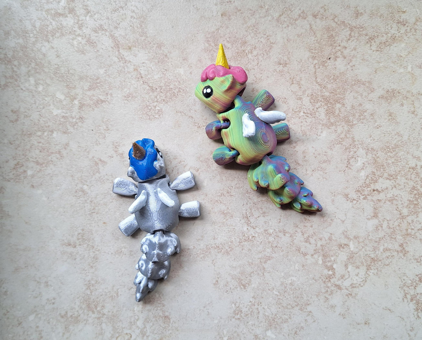 3D articulated unicorn / 3d printed winged unicorn  / 3d printed animals kitty unicorn figurine knick knack Fidget