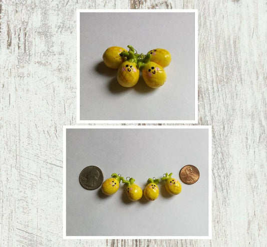 Kawaii pineapple charms / polymer clay pineapple charms / kawaii food charms / kawaii food jewel
