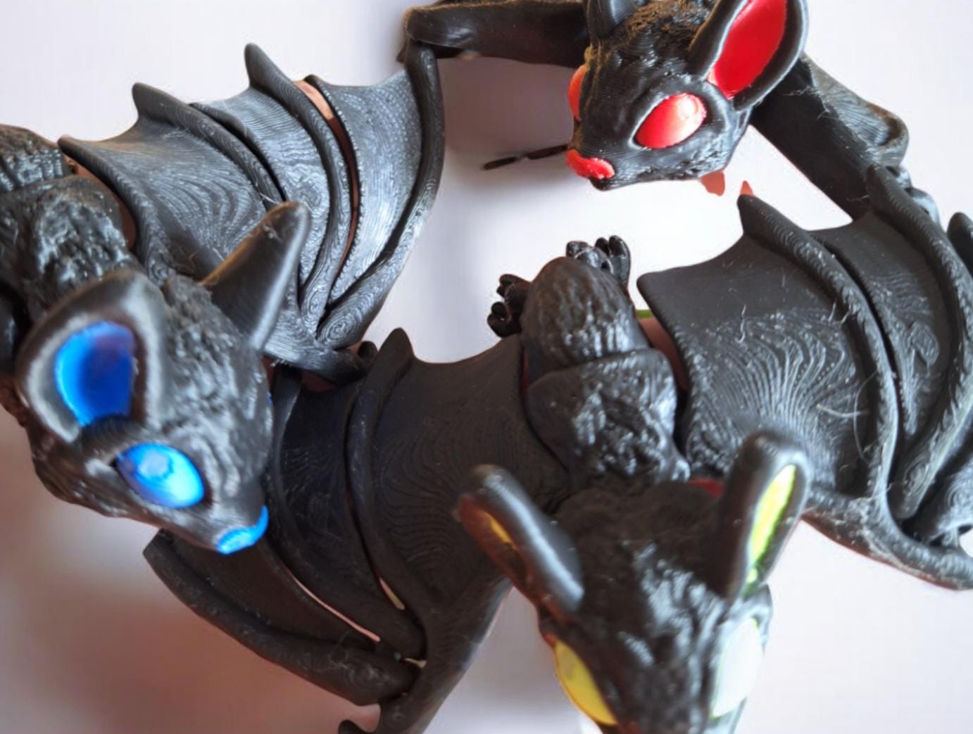 3D articulated cute bat halloween animal / 3d printed black bat animals / 3d brown bat knick knack Fidget figurines