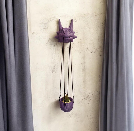 3D printed dragon hanging planter / wall mount hanging planter / 3d printed dragon wall Home decor plant holder