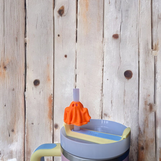 3D printed halloween boo ghost straw buddy charm tumbler accessories / tumbler charm straw buddy / spooky sheet ghost straw topper charm