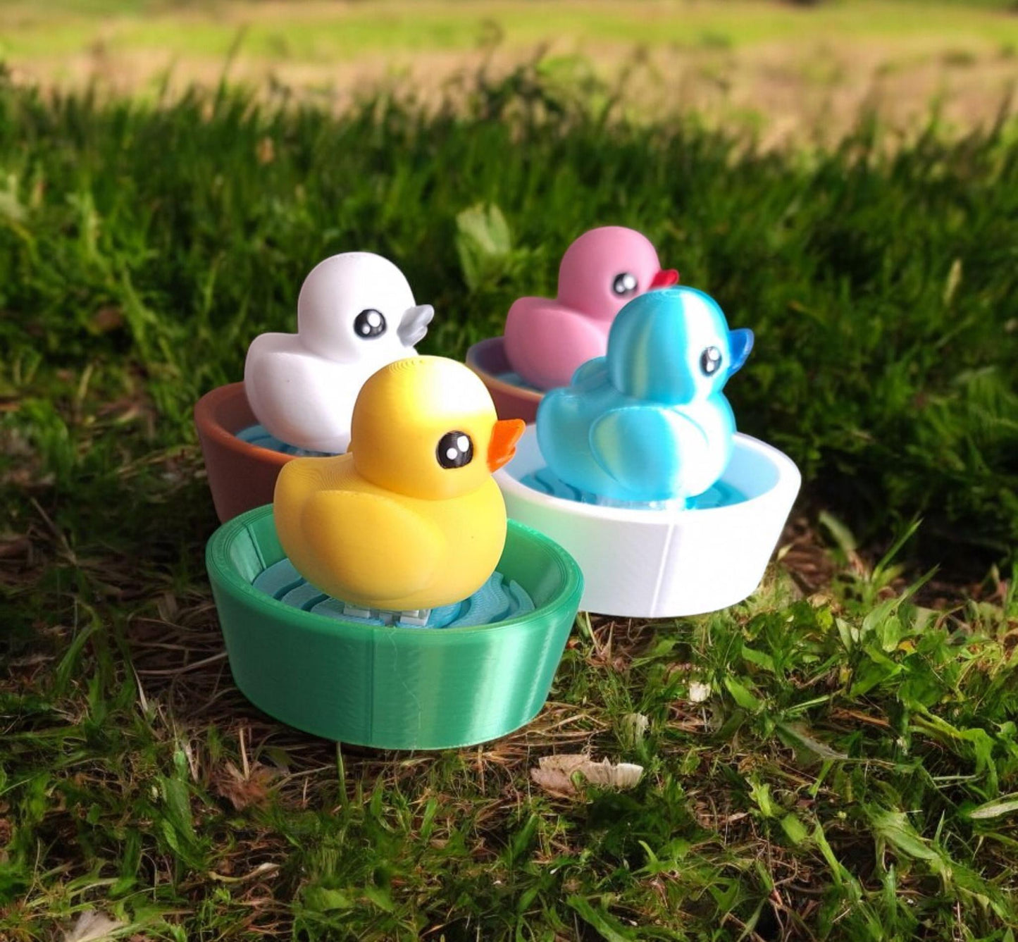 3D printed baby duck Fidget clicker / 3d printed ducky  / 3d printed animal figurine knick knack Fidget clicker cute spring decor