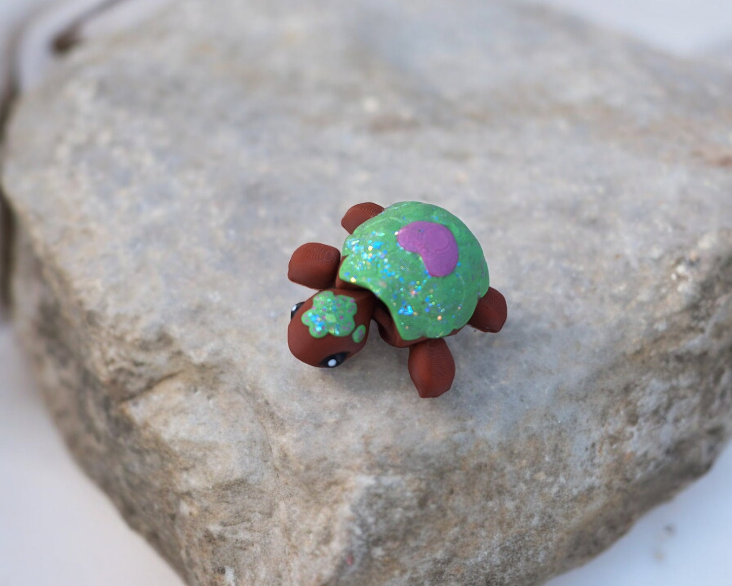 3D articulated turtle / 3d printed turtle heart shell / 3d printed animals figurine knick knack Fidget