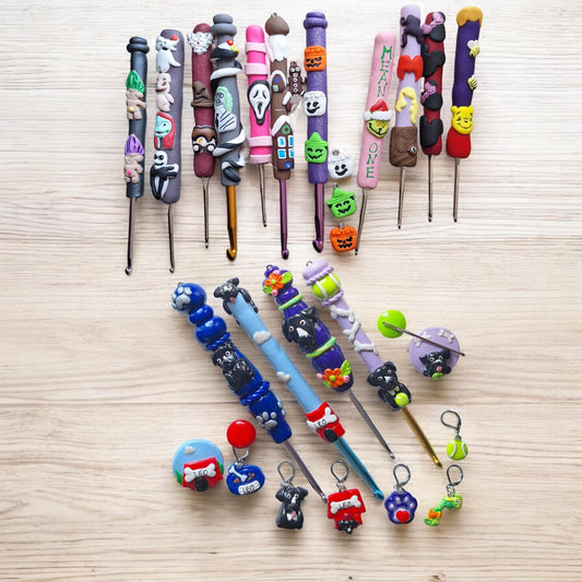 Polymer clay request custom crochet hook / clay request your own custom crochet hook