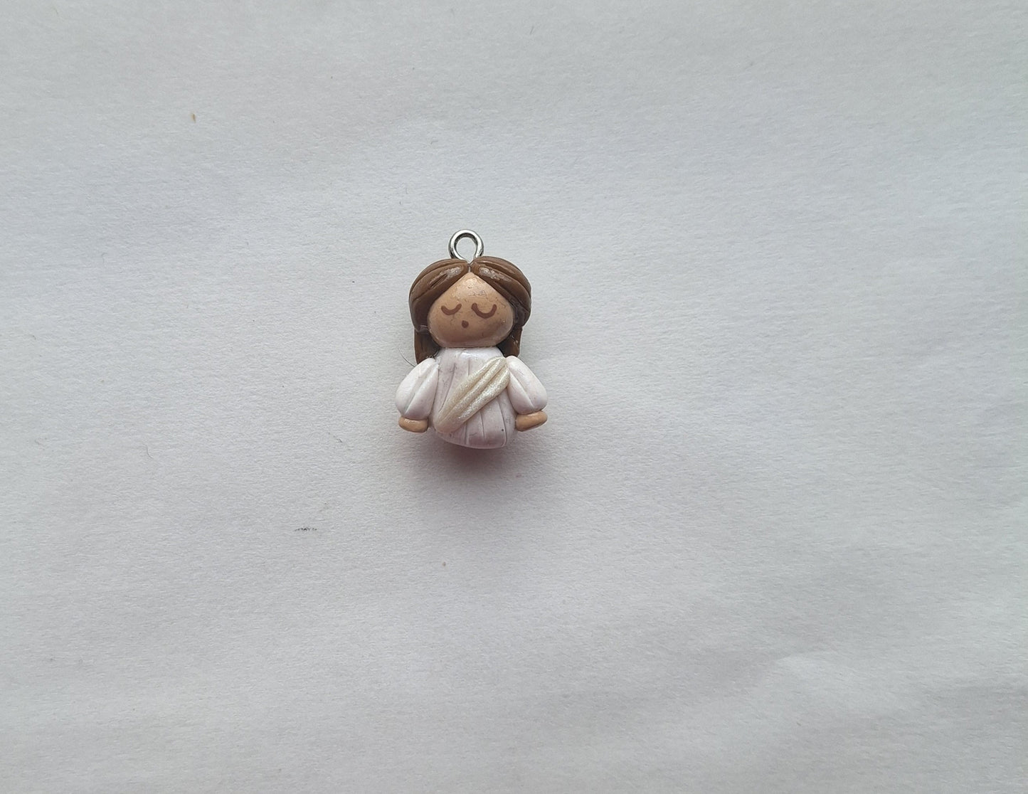 Clay angel Jesus charms / polymer clay Christmas charms /  Christian jewelry charms / religious holiday easter Jesus charms stitch marker