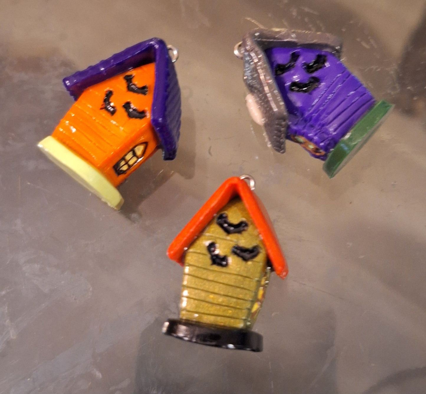 Kawaii 3d haunted house charms / polymer clay 3d halloween charms / spooky house fall garden charms / haunted house charms jewelry