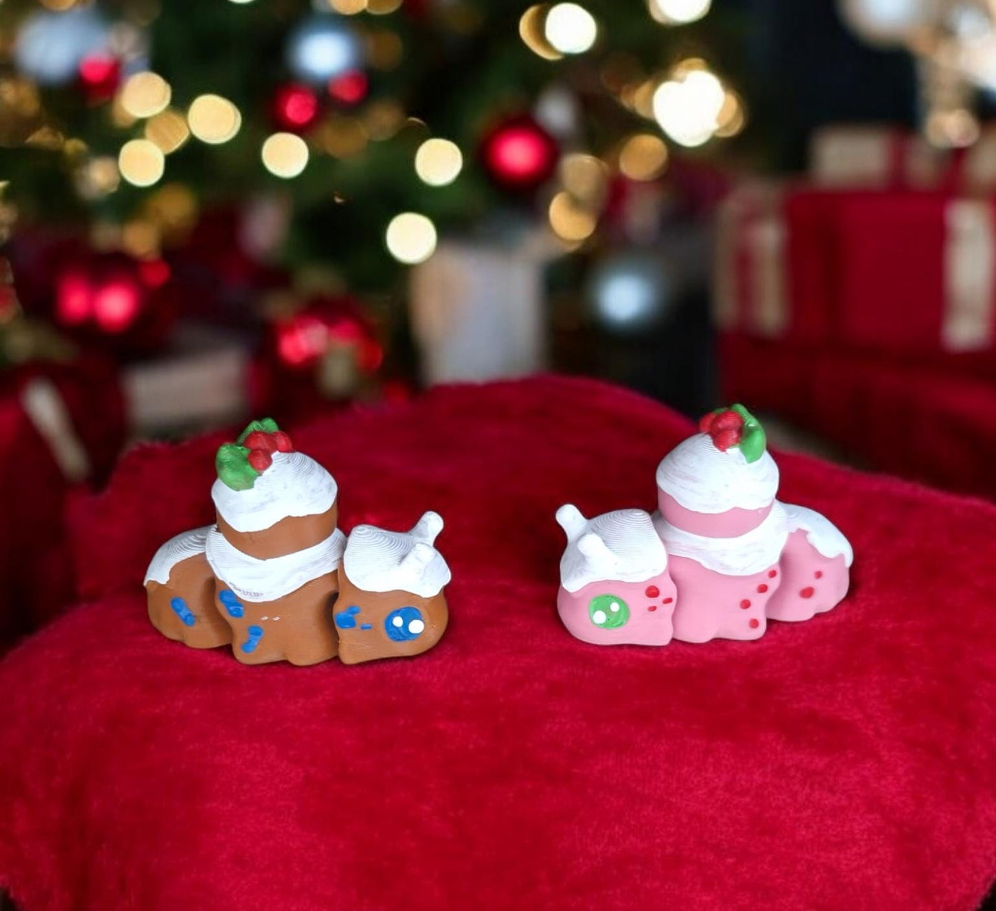 3D articulated snail insect bug / 3d printed gingerbread holiday snail / 3d printed animals figurine knick knack Fidget decor