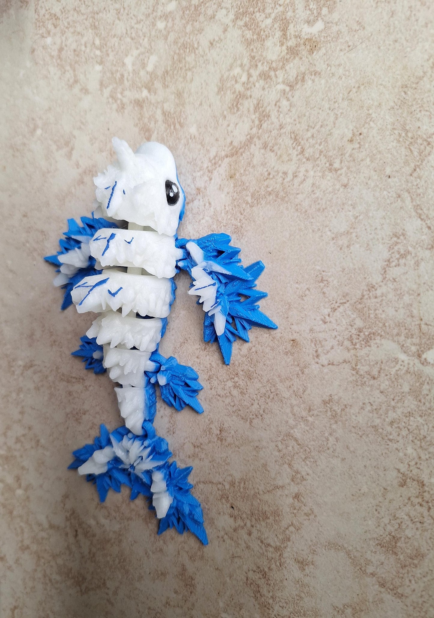 3D articulated flutterphin dragon straw cap / 3d printed dragon animals / 3d print dolphin unicorn fish frostphin straw topper cover Fidget