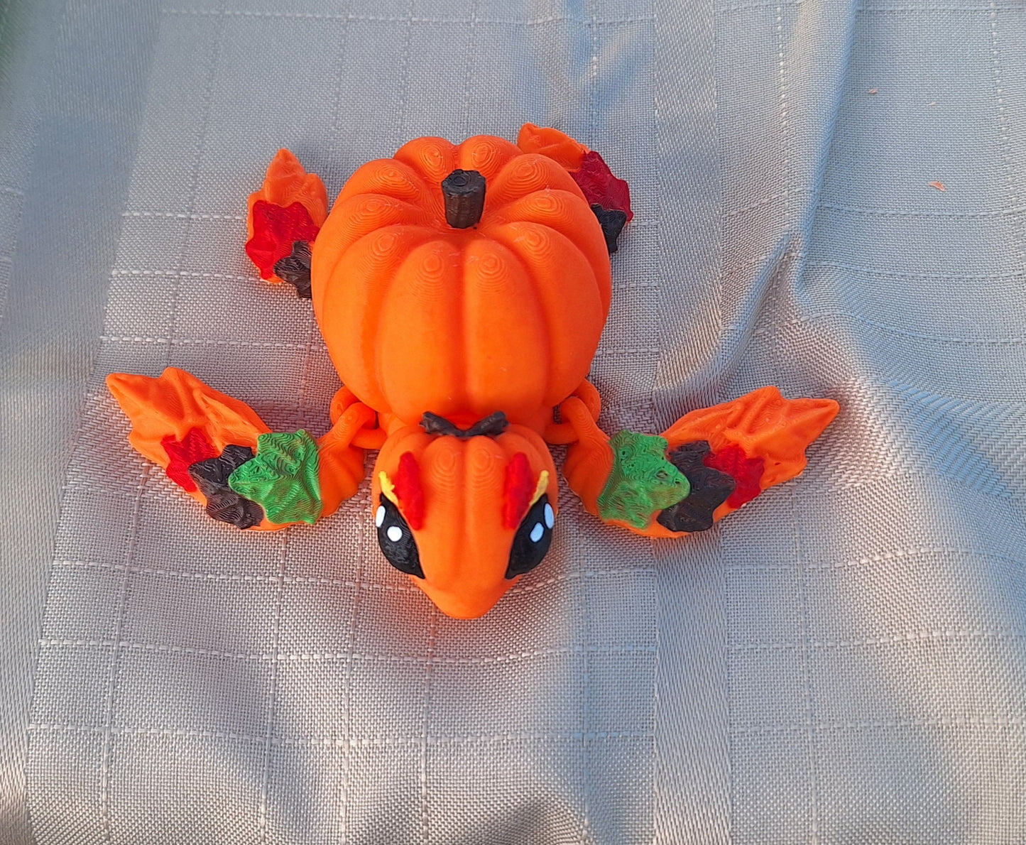 3D articulated orange autumn leaf pumpkin turtle / 3d printed turtle animals / fall leaf autumn pumpkin turtle knick knack Fidget figurines