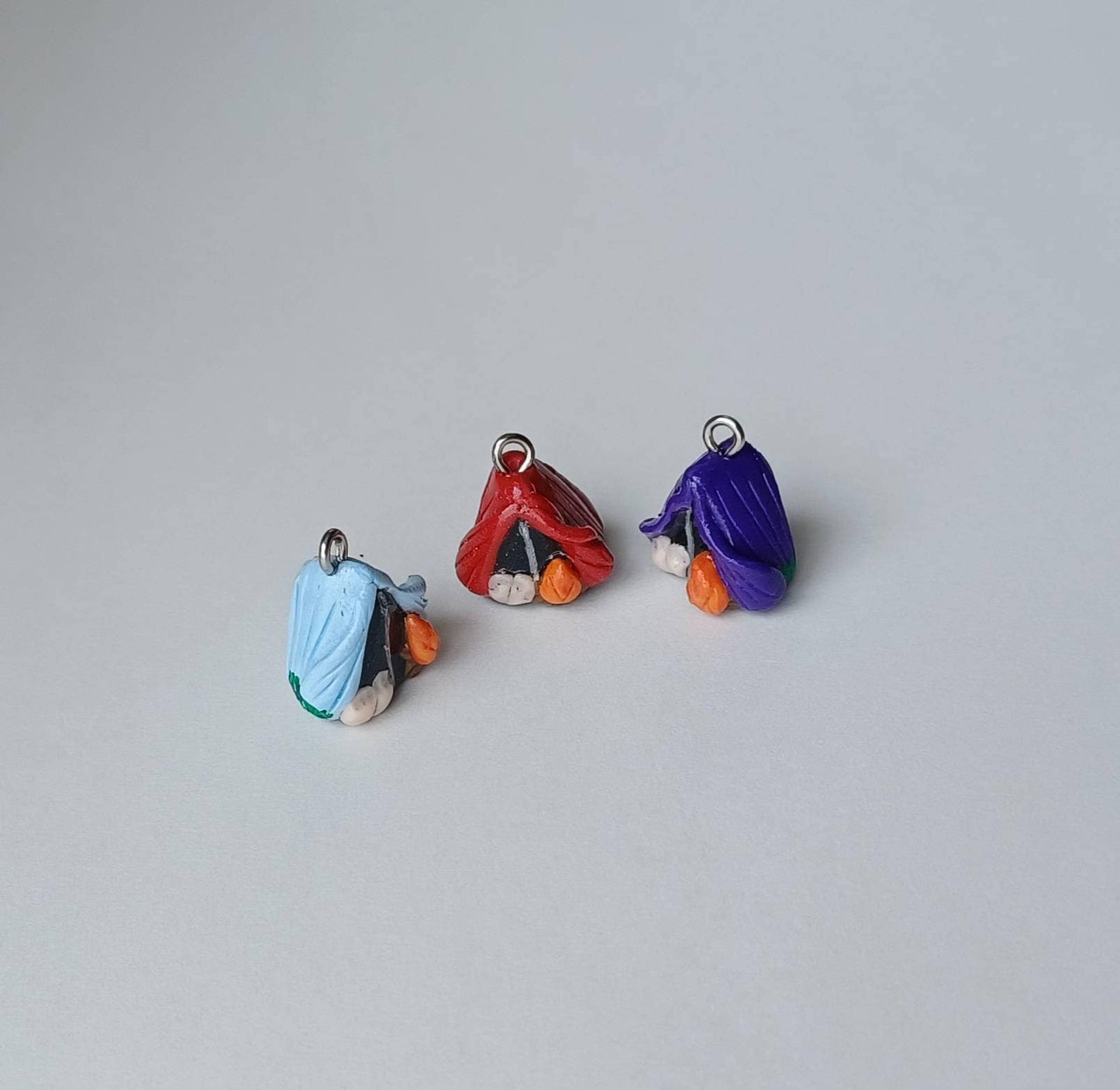 Kawaii tent charms / polymer clay camping charms / kawaii camping tent charms / kawaii camping jewelry