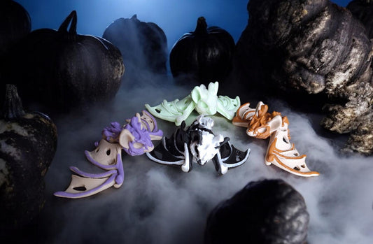 3D articulated hollow bat halloween animal / 3d printed black bat animals / 3d print bone bat knick knack Fidget figurines glow