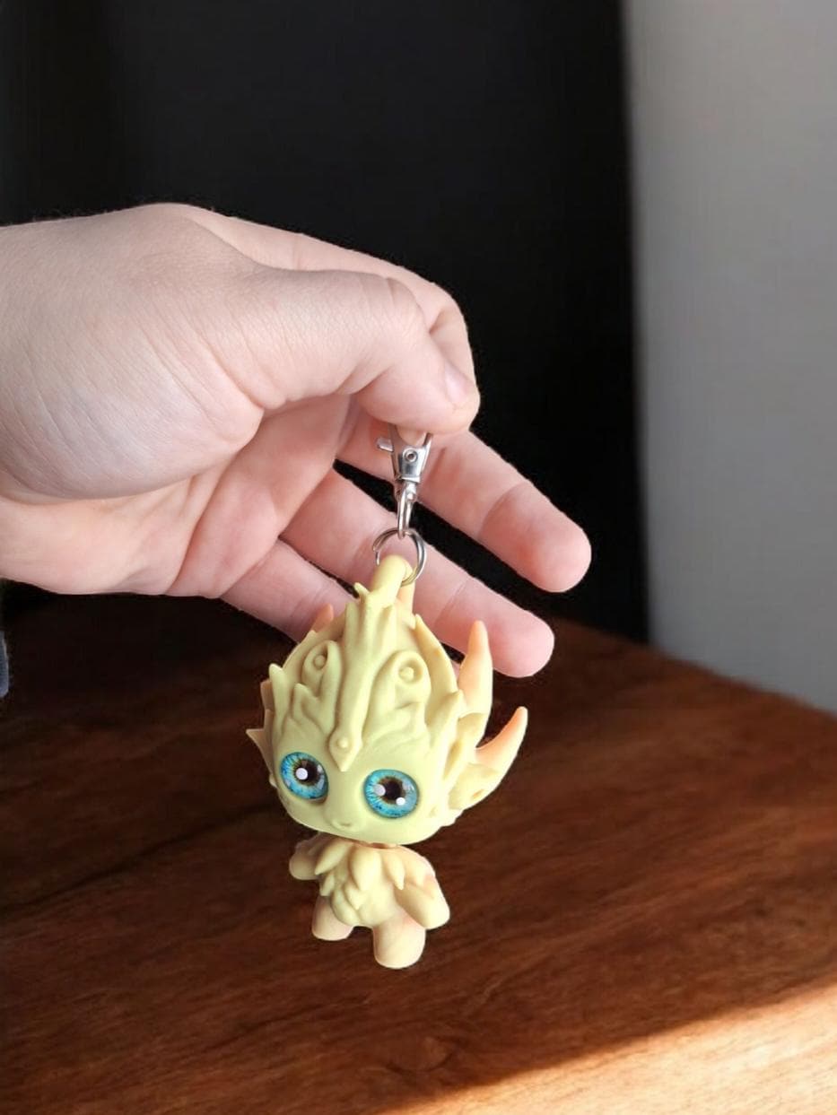 3D articulated printed baby frost ice imp keychain / 3d printed baby imp dragon / 3d printed desk pet figurine fidget Serev3d design