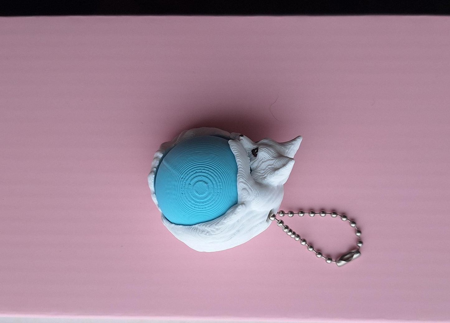 3D printed Fidget spinner keychains / 3d printed fox keychain / 3d printed animals figurine knick knack Fidget keychain ball spinner