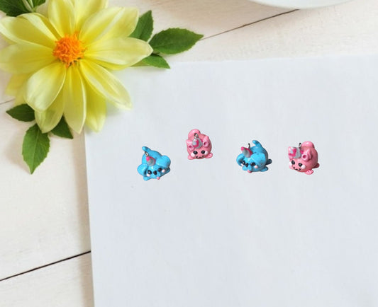 Kawaii clay cat dog unicorn charms jewelry stitch marker progress keeper notions
