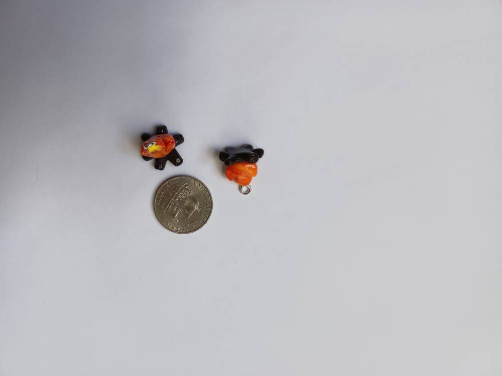 Kawaii campfire charms / polymer clay camping charms / kawaii fire charms / kawaii camping jewelry