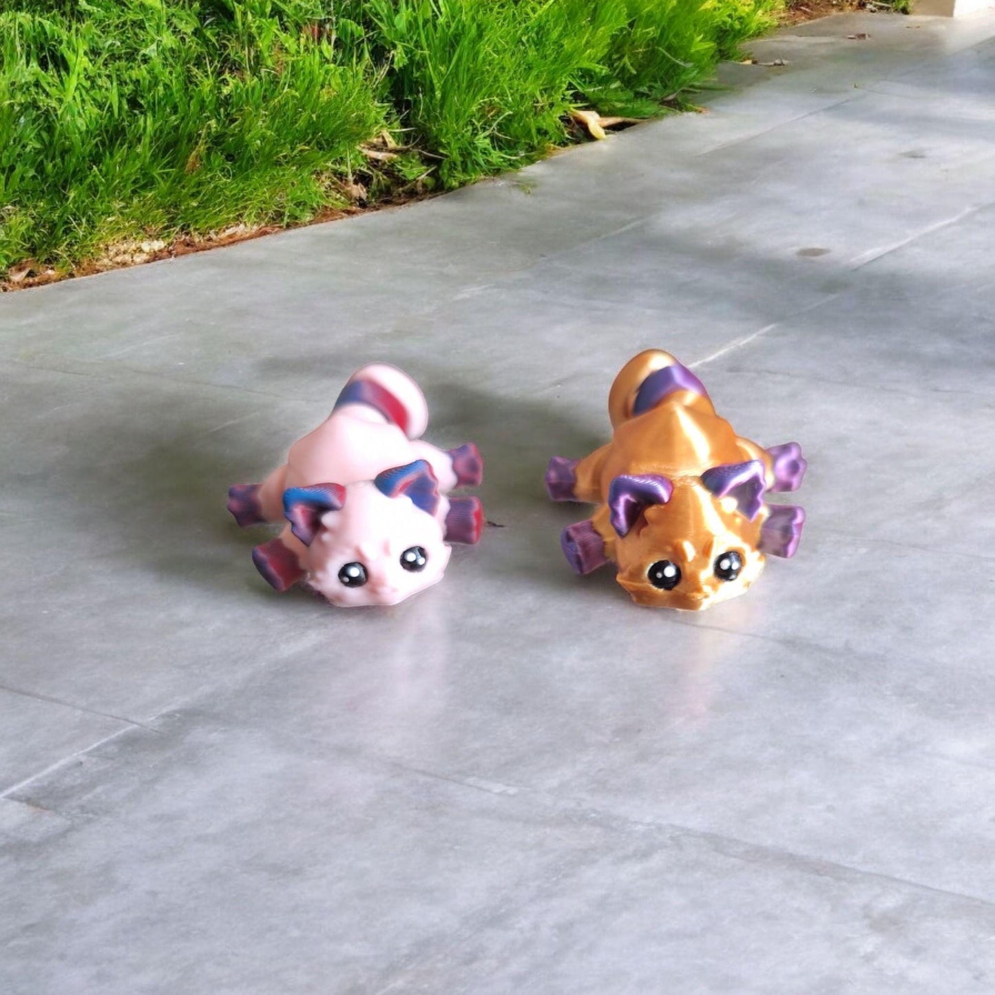 3D articulated raccoon / 3d printed gray black raccoon / 3d printed animals figurine knick knack Fidget