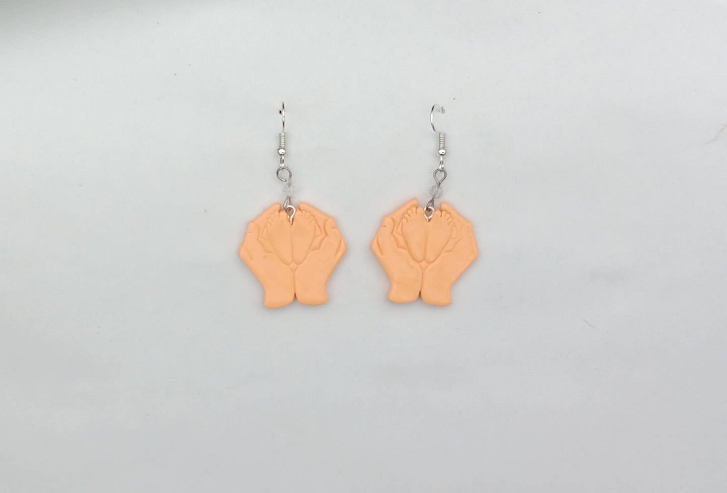 Kawaii floral mom earrings / polymer clay mothers day dangle earrings / clay mom jewelry / floral mother's day earrings