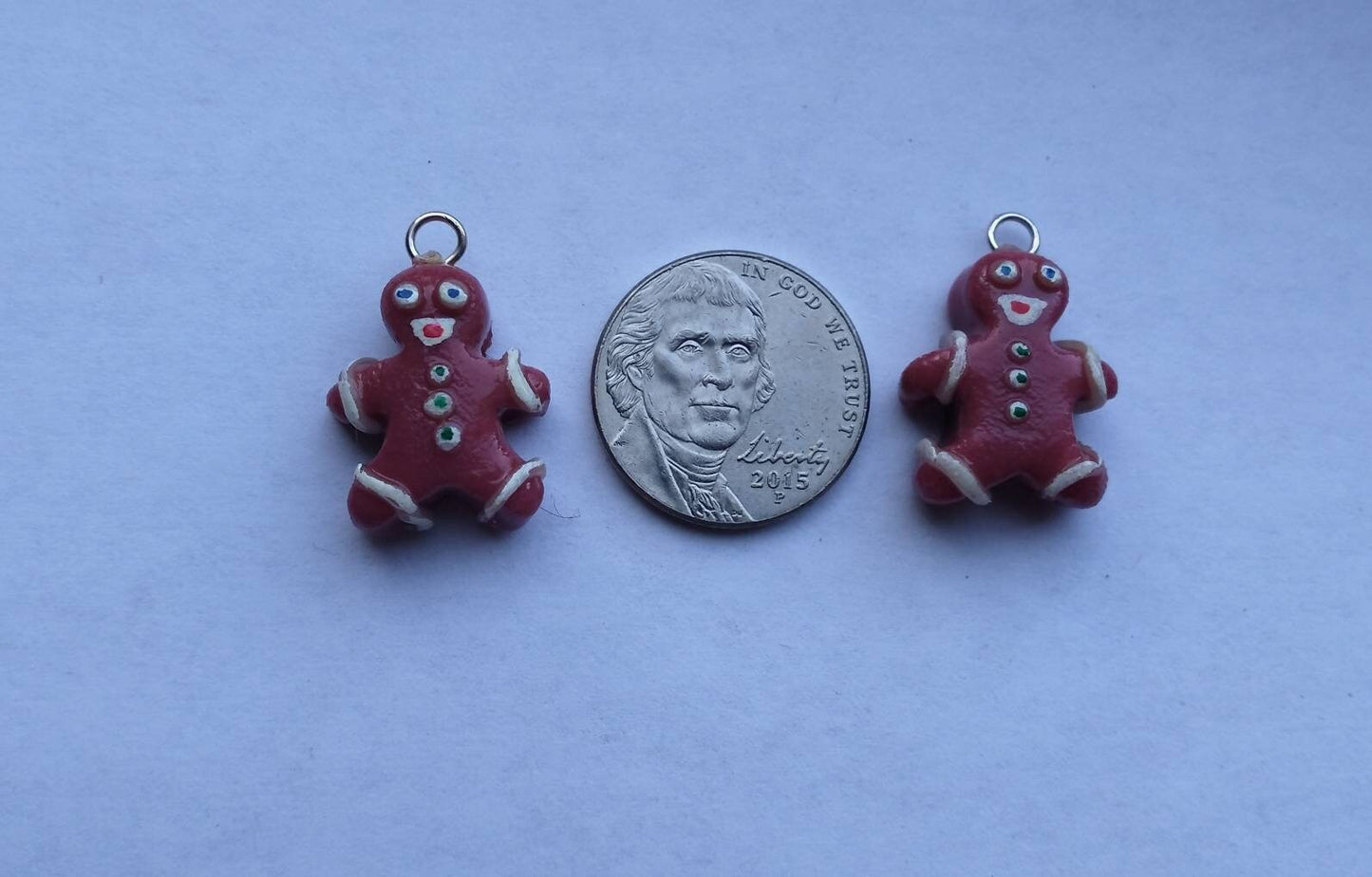 Kawaii Christmas cookie charms / polymer clay gingerbread charms / kawaii  holiday jewelry / kawaii holiday charms