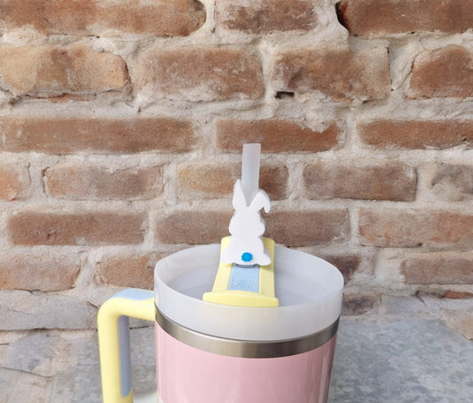 3D printed easter bunny straw buddy charm tumbler accessories / tumbler charm straw buddy / holiday bunny butt straw topper charm