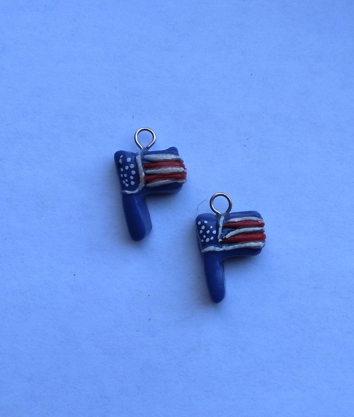 Kawaii American flag charms / polymer clay fourth of July charms / kawaii  holiday jewelry / kawaii holiday charms / independence day charms