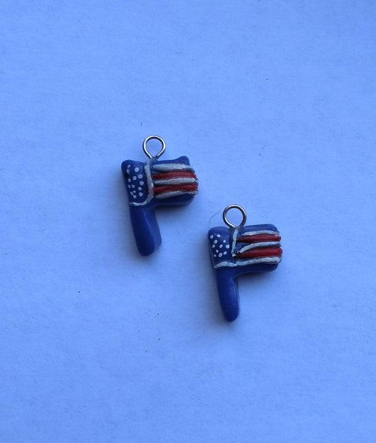 Kawaii American flag charms / polymer clay fourth of July charms / kawaii  holiday jewelry / kawaii holiday charms / independence day charms