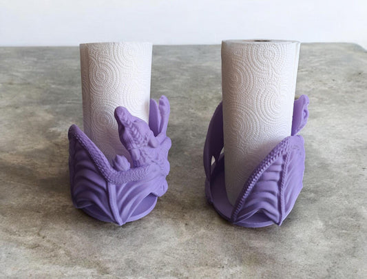 3D printed dragon paper towel holder / 3d dragon wing paper towel stand / 3d printed home decor household accessories