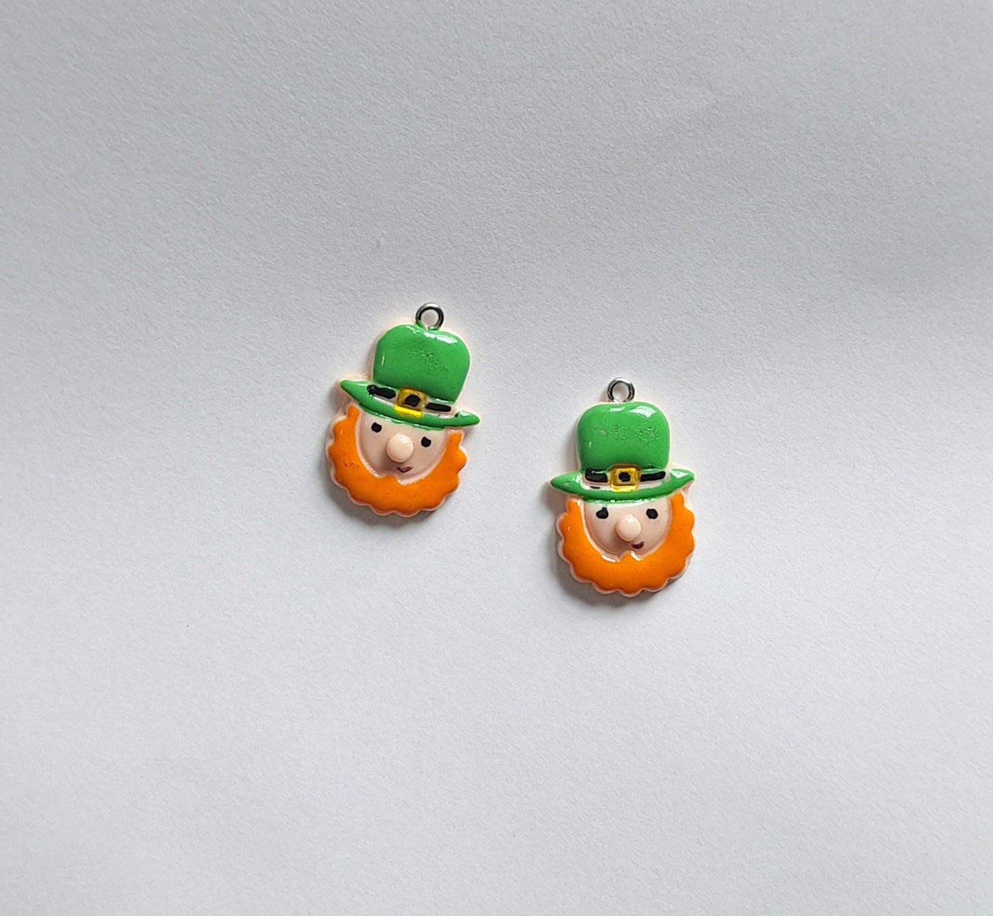 Kawaii leprechaun charms / polymer clay st. Patrick's day charms / kawaii lucky charms / kawaii leprechaun jewelry stitch marker