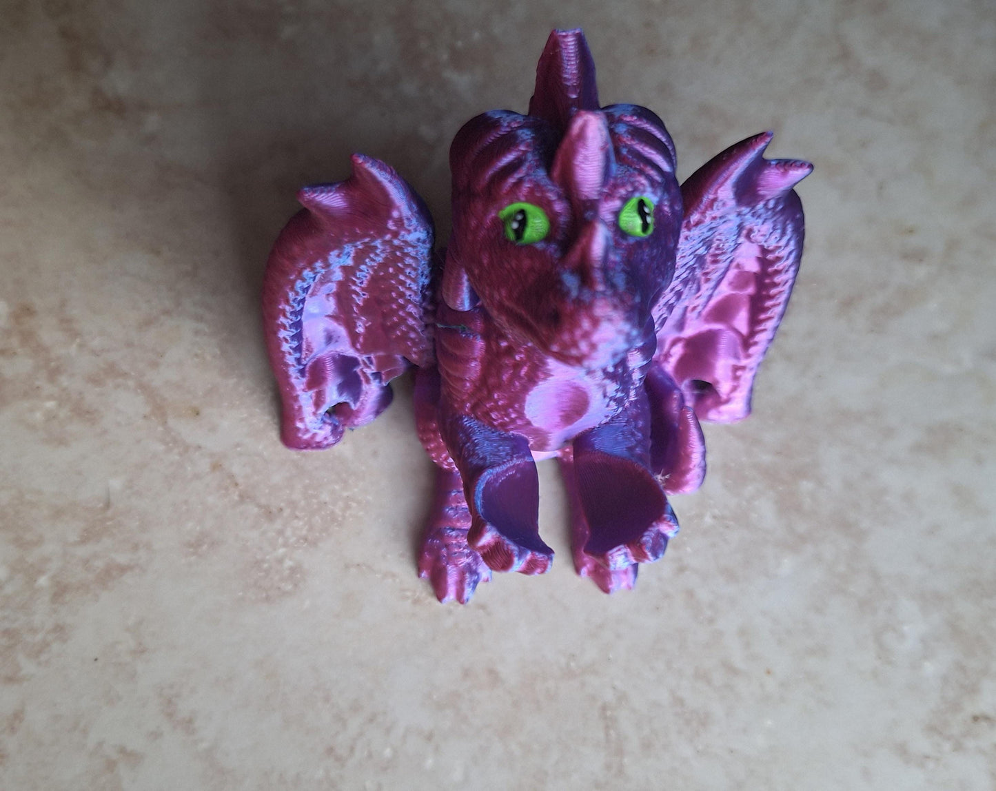 3D printed pink purple metallic dragon paws dice guardian / 3d dragon dice buddy / 3d printed d20 dice guardian