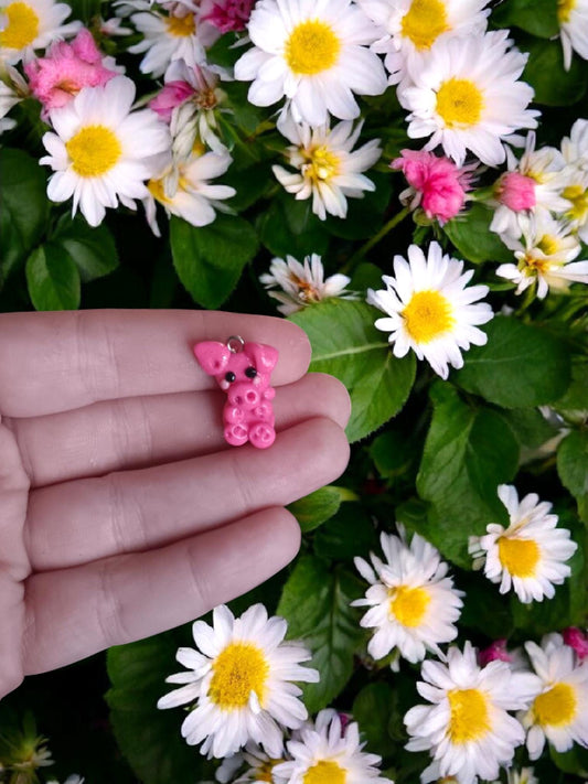 Polymer clay pink pig charms/ cute clay pig charms / kawaii piggy animal charms / pig jewelry charm stitch marker progress keeper notions