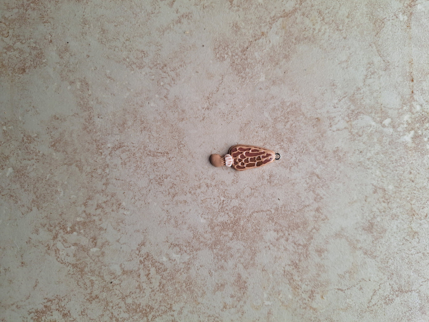 Kawaii fairy morel mushroom toadstool charms / polymer clay toadstool charms / morel mushroom toadstool charms / toadstool charms - brown