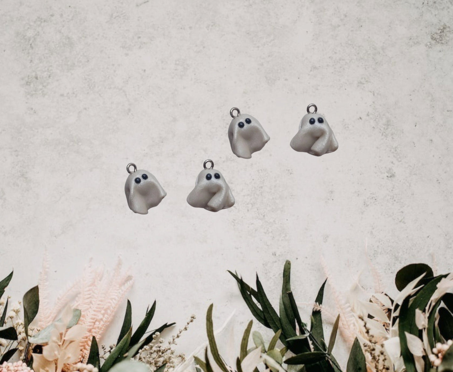 Kawaii sheet ghost charms / polymer clay ghost Halloween charms / kawaii Halloween holiday jewelry / kawaii Halloween charms / ghost sheet