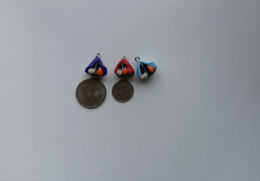 Kawaii tent charms / polymer clay camping charms / kawaii camping tent charms / kawaii camping jewelry