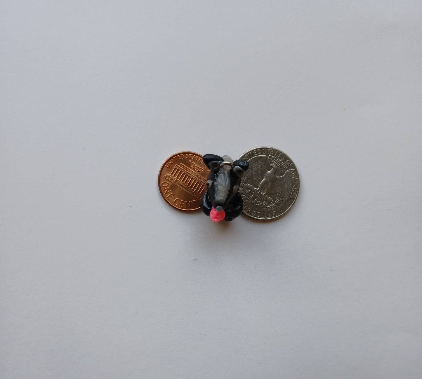 Kawaii skunk charms / polymer clay skunk with rose charms / kawaii animal charms / kawaii skunk jewelry