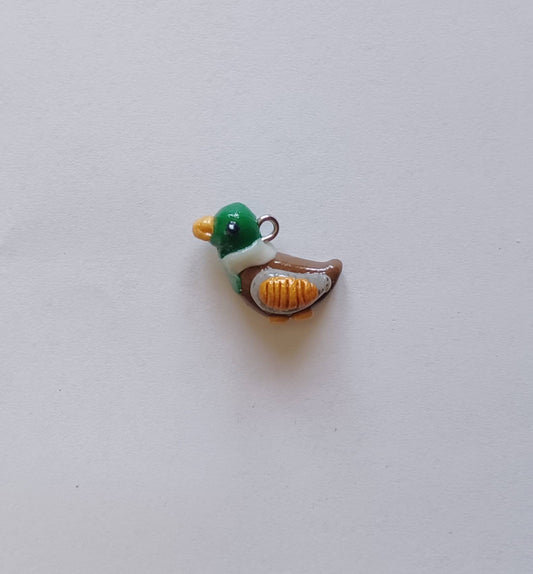 Kawaii duck charms / polymer clay duck charms / kawaii animal charms / mallard duck charms