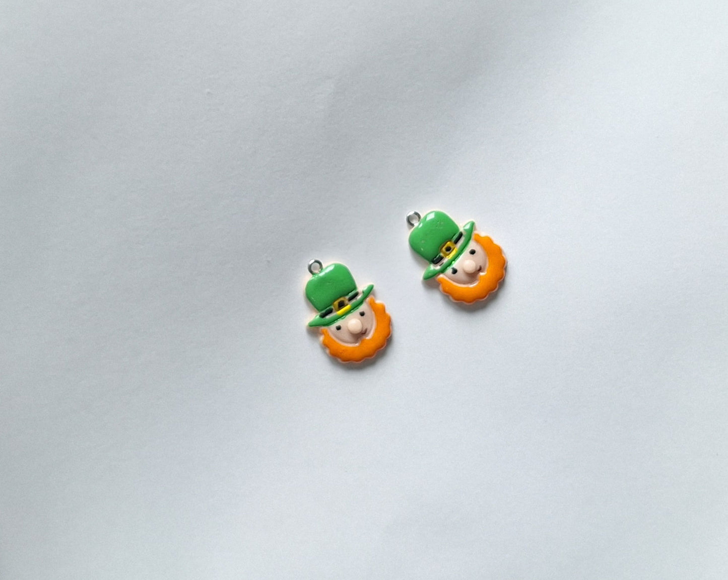 Kawaii leprechaun charms / polymer clay st. Patrick's day charms / kawaii lucky charms / kawaii leprechaun jewelry stitch marker