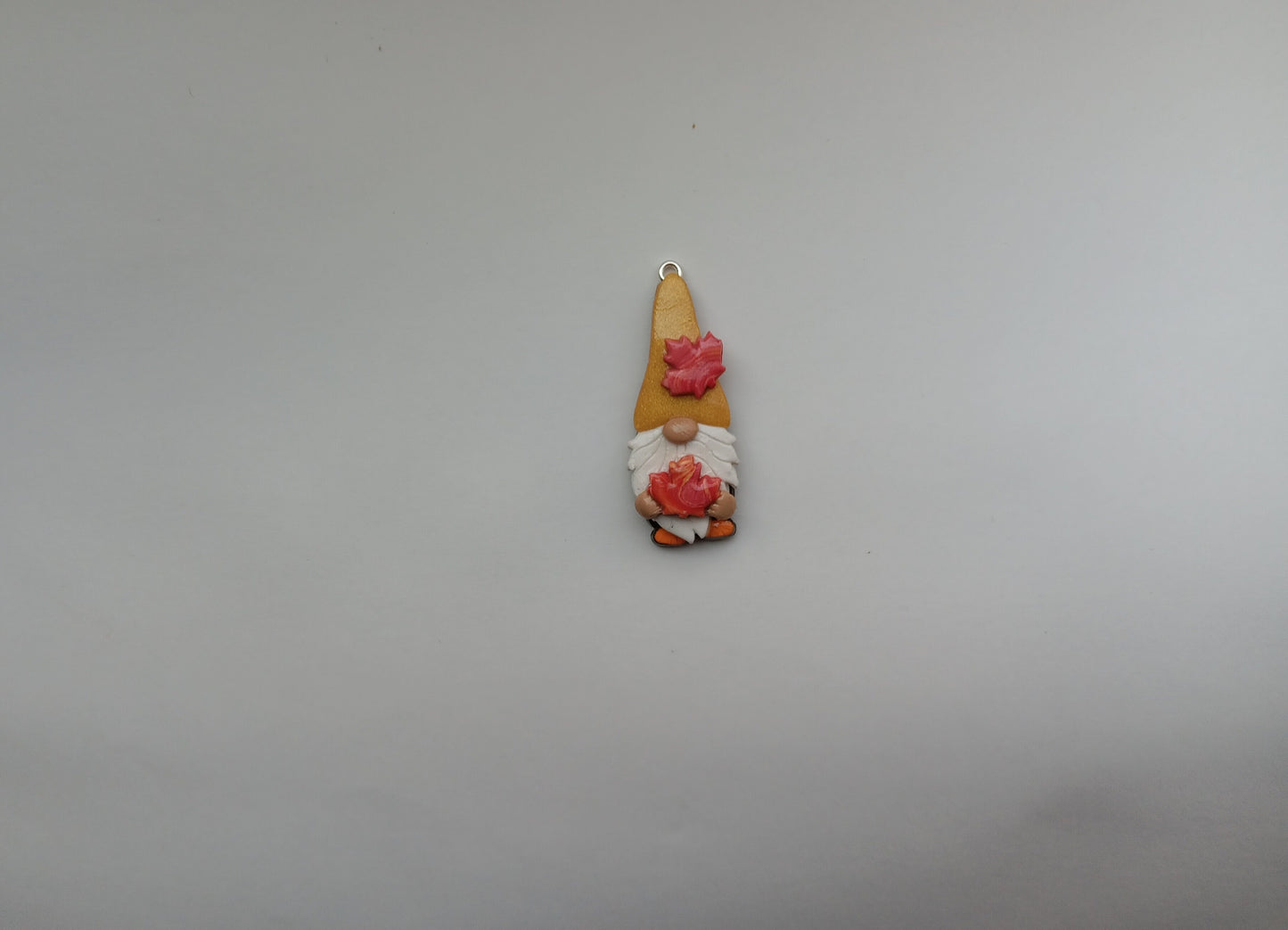 Kawaii thanksgiving gnome charms / polymer clay gnome charms / kawaii fall maple leaf charms / fall leaf gnome charms jewelry stitch marker