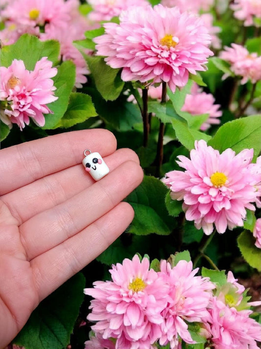 Polymer clay marshmallow charms / cute kawaii clay marshmallow dessert charms jewelry stitch marker progress keeper notions