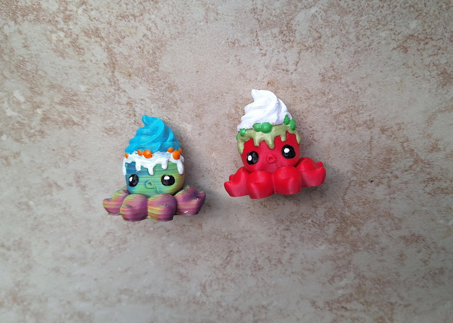 3D articulated dessert ice cream squid fidget / 3d printed squid octopus / 3d printed animals octo figurine knick knack Fidget spinner